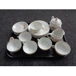 A Japanese eggshell tea service