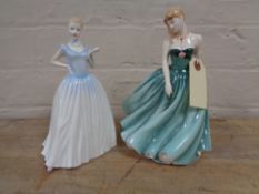 Two Royal Doulton Classics figures - Happy Birthday 2002 HN 3993 & Figure of the year 2002 Sarah HN