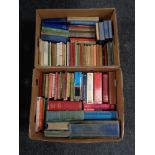 Two boxes of twentieth century hardback and paperbacked books