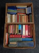 Two boxes of twentieth century hardback and paperbacked books