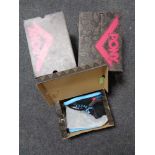 Five boxed pairs of girl's trainers