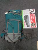 A Berghaus rucksack and folding camping mat ,