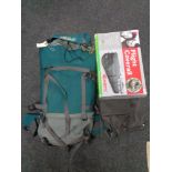 A Berghaus rucksack and folding camping mat ,