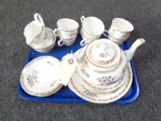A tray of twenty two piece Royal Grafton bone china tea service
