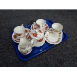 A tray of nine piece Royal Stafford tea for two together with further Duchess Romance tea cup and