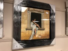 A decorative picture - lady in a window