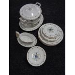 Twenty nine pieces of floral patterned bone china dinner ware