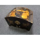 A Chinese lacquered table box