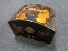 A Chinese lacquered table box