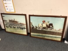 Two large horse racing prints
