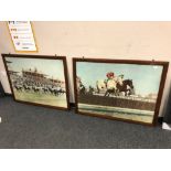 Two large horse racing prints