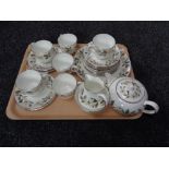 A tray of twenty two piece Wedgwood china tea service