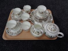 A tray of twenty two piece Wedgwood china tea service