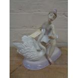 A Lladro figure - Ballerina with swan no.