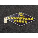 A metal Goodyear tyre plaque