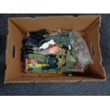 A box of Action men clothing,