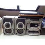 A Panasonic five cd changer hifi and speakers,