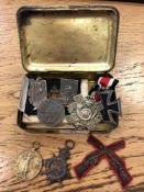 A WWI Christmas tin containing 1914-15 Star named to 6421 Dvr. J. W. Gibson R.F.A.