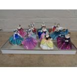 Eleven Royal Doulton signature Peggy Davis designed figures