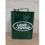 A Land Rover oil can