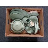 A box of Wedgwood Celadon tea and dinner ware