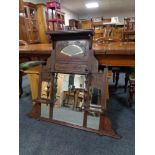 An Edwardian mahogany overmantel mirror