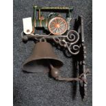 A metal wall bracket - traction engine