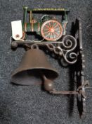 A metal wall bracket - traction engine