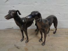 A pair of metal figures - Grey hounds