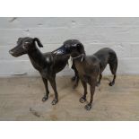 A pair of metal figures - Grey hounds