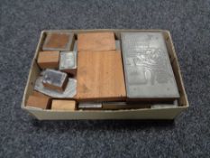 A box of twentieth century printers blocks