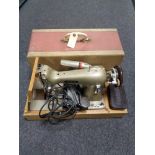 A mid century cased Pfaff sewing machine