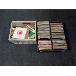 Two boxes of vinyl 7 inch singles, The Beatles,