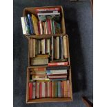 Three boxes of hardback and paperback books - novels,