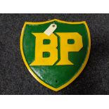 A metal BP plaque