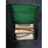 A cased Pietro accordion