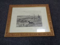 An antiquarian gilt framed monochrome print - De Chesse