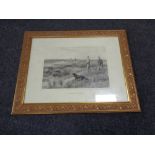 An antiquarian gilt framed monochrome print - De Chesse