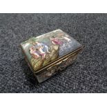 A fine quality Victorian silver gilt trinket box, London 1855,