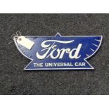 A metal Ford plaque