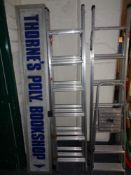 An aluminium triple section ladder