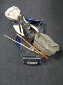 A GM cricket bag containing equipment,