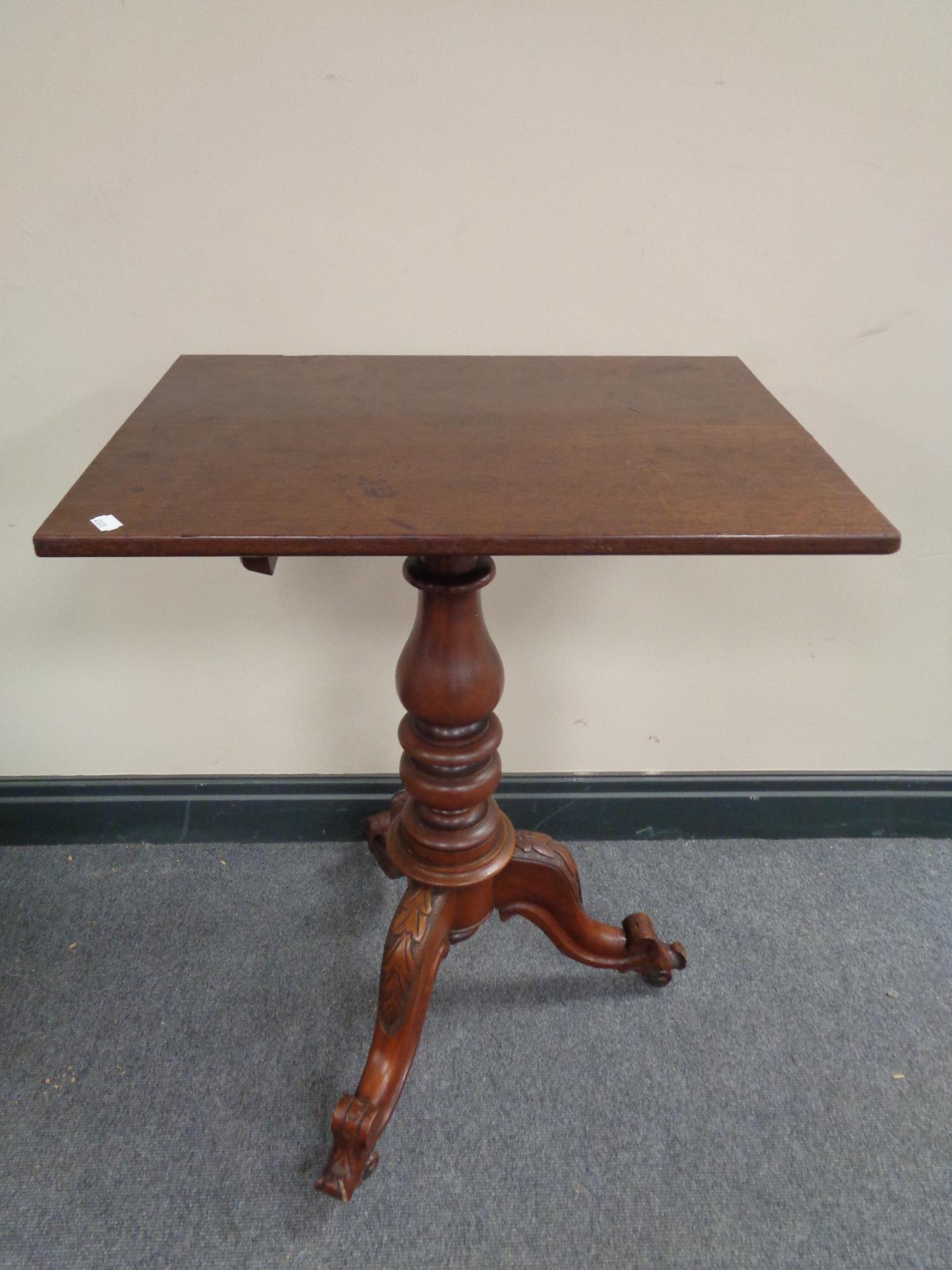 A Victorian mahogany tilt topped occasional table