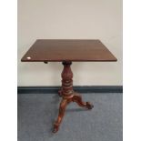 A Victorian mahogany tilt topped occasional table