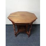 A Victorian mahogany octagonal occasional table