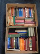 Two boxes of twentieth century hardbacked and paperbacked books - novels,