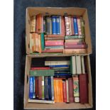 Two boxes of twentieth century hardbacked and paperbacked books - novels,