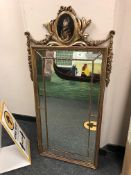 An ornate reproduction mirror