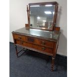 An Edwardian mahogany dressing table