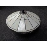 A leaded glass light fitting